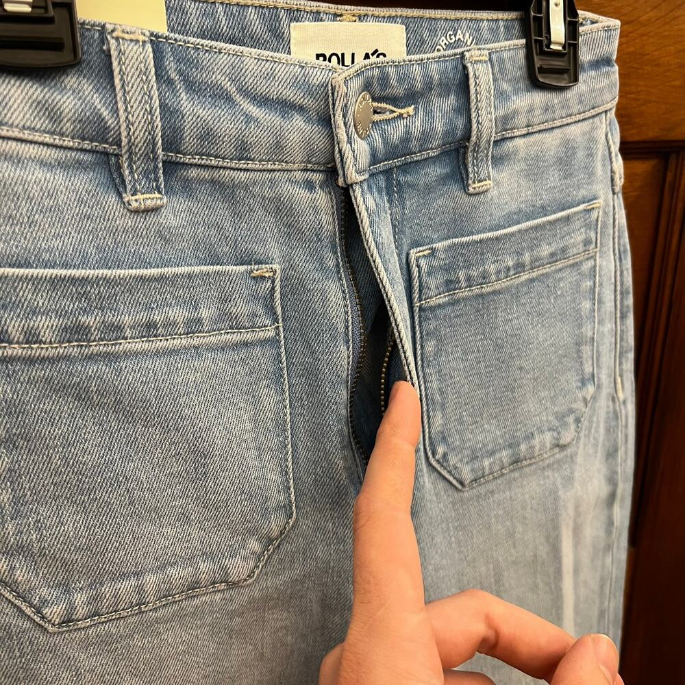 Rolla's High Rise Wide Leg Jeans size 24 NWT's Blu Jeans $129 - Picture 6 of 15